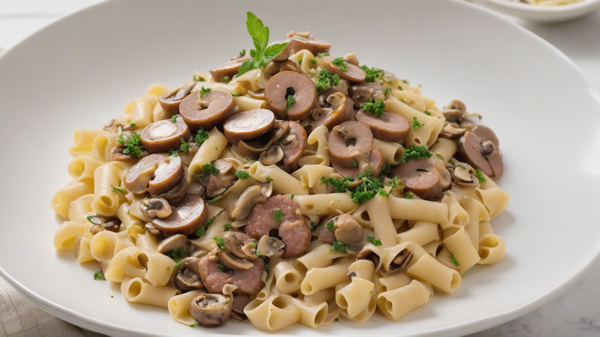 pasta salsiccia e funghi